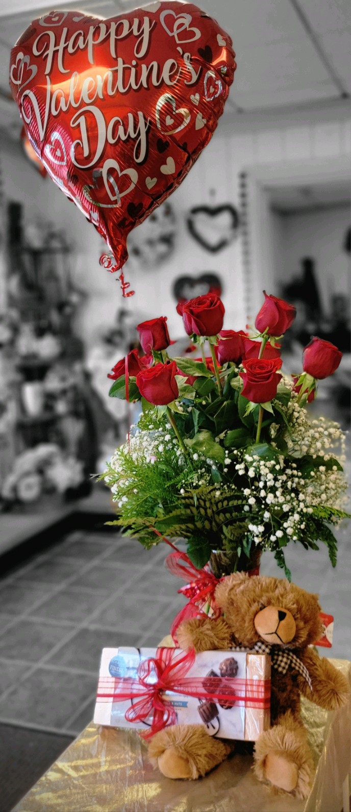 Beary Special Valentine Churchland's Village Flower Shop